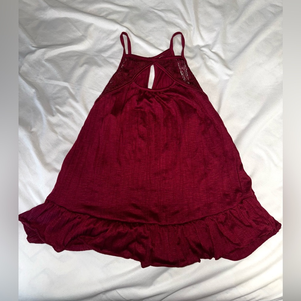 Cute Burgundy Tank Top (SIZE M)